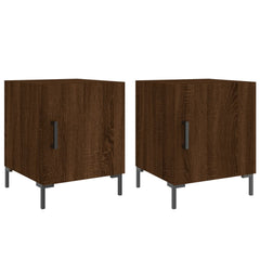 vidaXL Bedside Cabinets 2 pcs Brown Oak 40x40x50 cm Engineered Wood 2