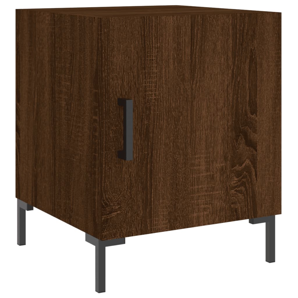 vidaXL Bedside Cabinets 2 pcs Brown Oak 40x40x50 cm Engineered Wood 3