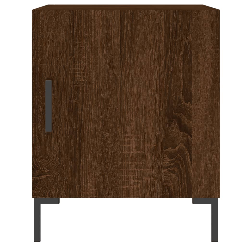vidaXL Bedside Cabinets 2 pcs Brown Oak 40x40x50 cm Engineered Wood 4