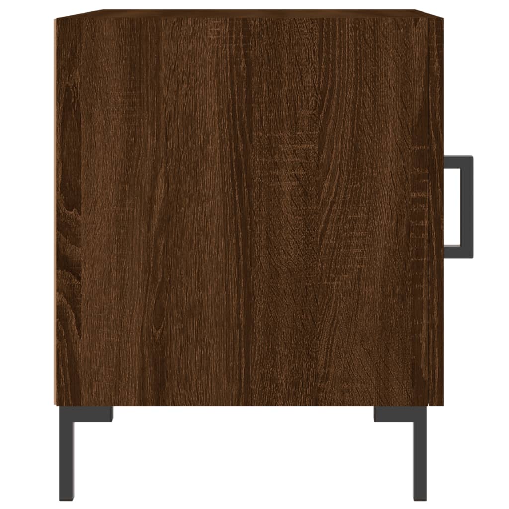 vidaXL Bedside Cabinets 2 pcs Brown Oak 40x40x50 cm Engineered Wood 5