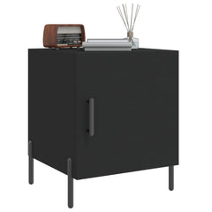 vidaXL Bedside Cabinets 2 pcs Black 40x40x50 cm Engineered Wood 4