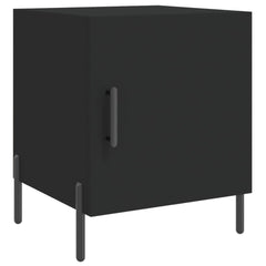 vidaXL Bedside Cabinets 2 pcs Black 40x40x50 cm Engineered Wood 5