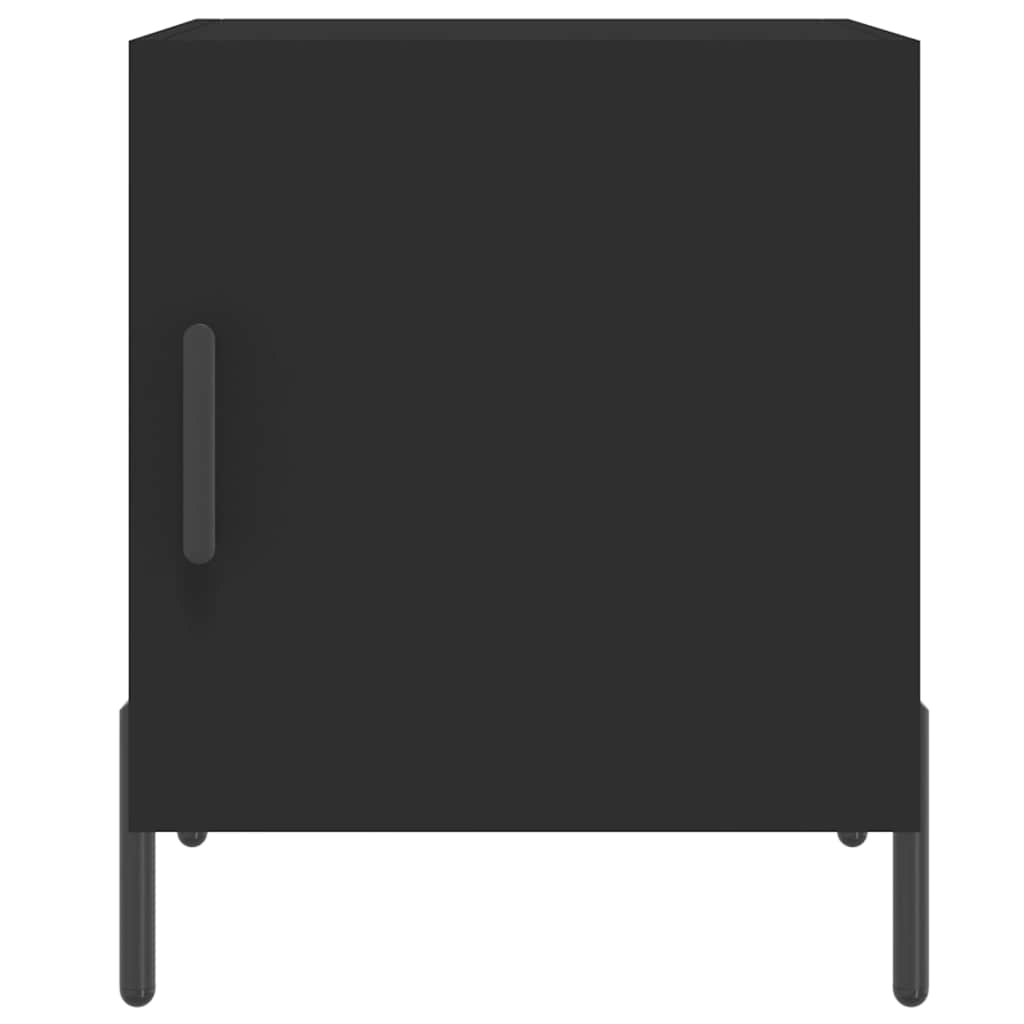 vidaXL Bedside Cabinets 2 pcs Black 40x40x50 cm Engineered Wood 6