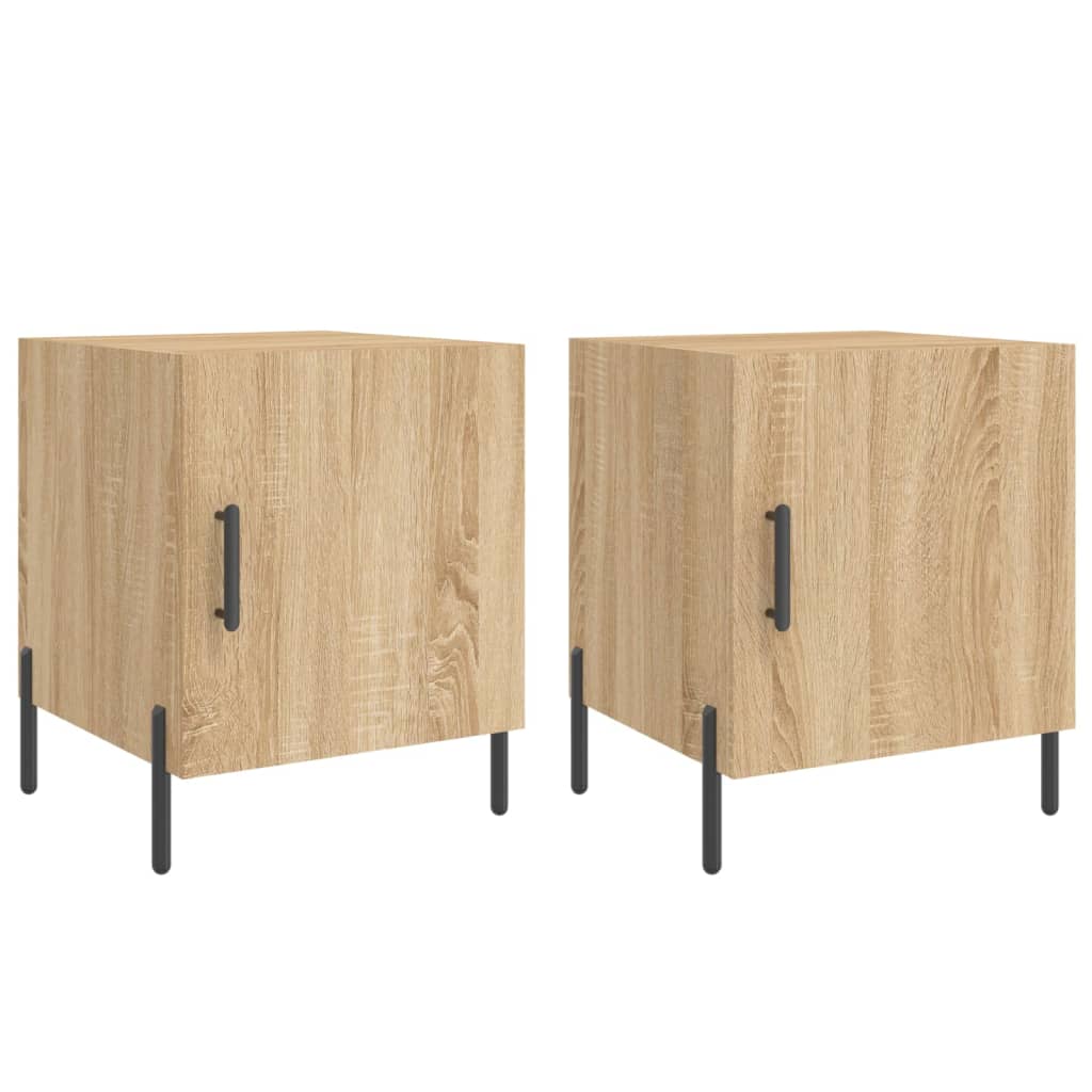 vidaXL Bedside Cabinets 2 pcs Sonoma Oak 40x40x50 cm Engineered Wood 2