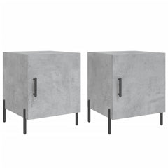 vidaXL Bedside Cabinets 2 pcs Concrete Grey 40x40x50 cm Engineered Wood 2