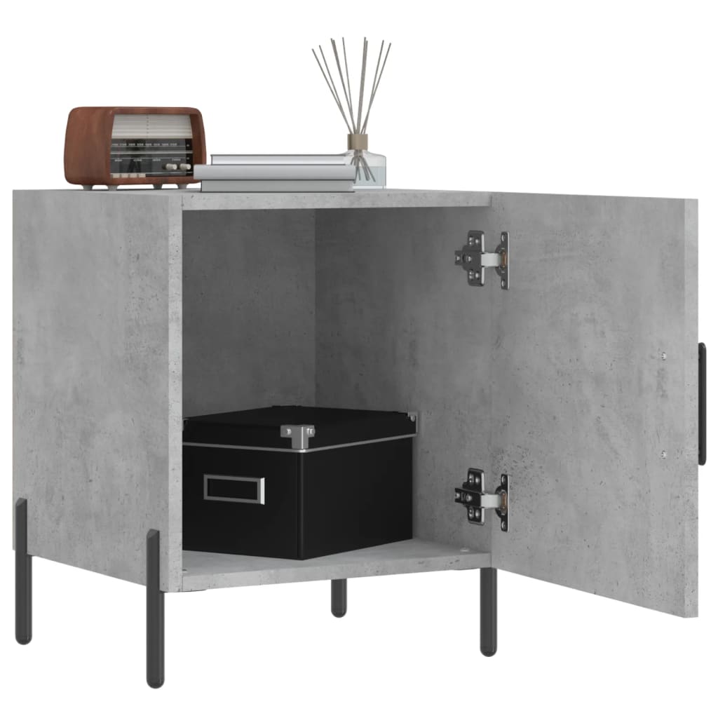 vidaXL Bedside Cabinets 2 pcs Concrete Grey 40x40x50 cm Engineered Wood 3