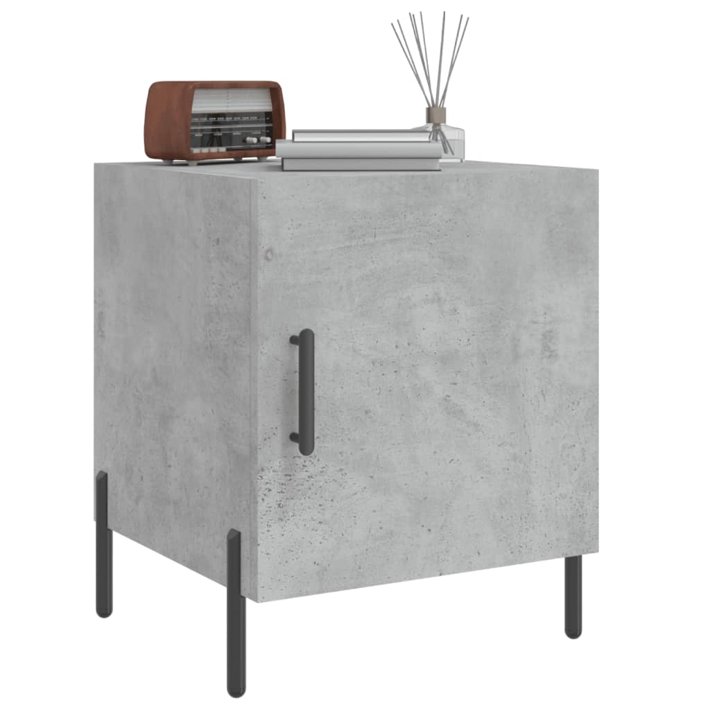 vidaXL Bedside Cabinets 2 pcs Concrete Grey 40x40x50 cm Engineered Wood 4