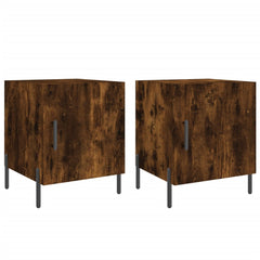 vidaXL Bedside Cabinets 2 pcs Smoked Oak 40x40x50 cm Engineered Wood 2