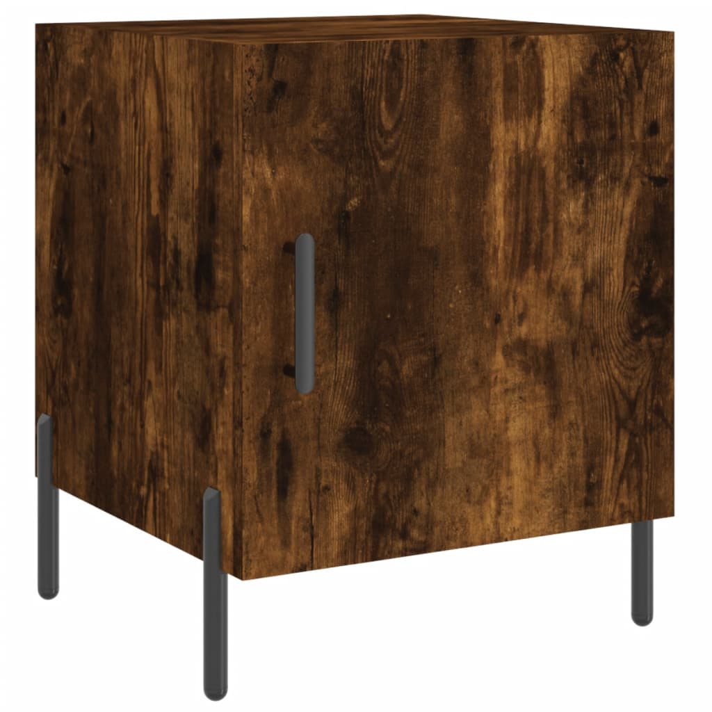vidaXL Bedside Cabinets 2 pcs Smoked Oak 40x40x50 cm Engineered Wood 5