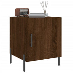vidaXL Bedside Cabinets 2 pcs Brown Oak 40x40x50 cm Engineered Wood 4
