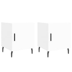 vidaXL Bedside Cabinets 2 pcs White 40x40x50 cm Engineered Wood 2