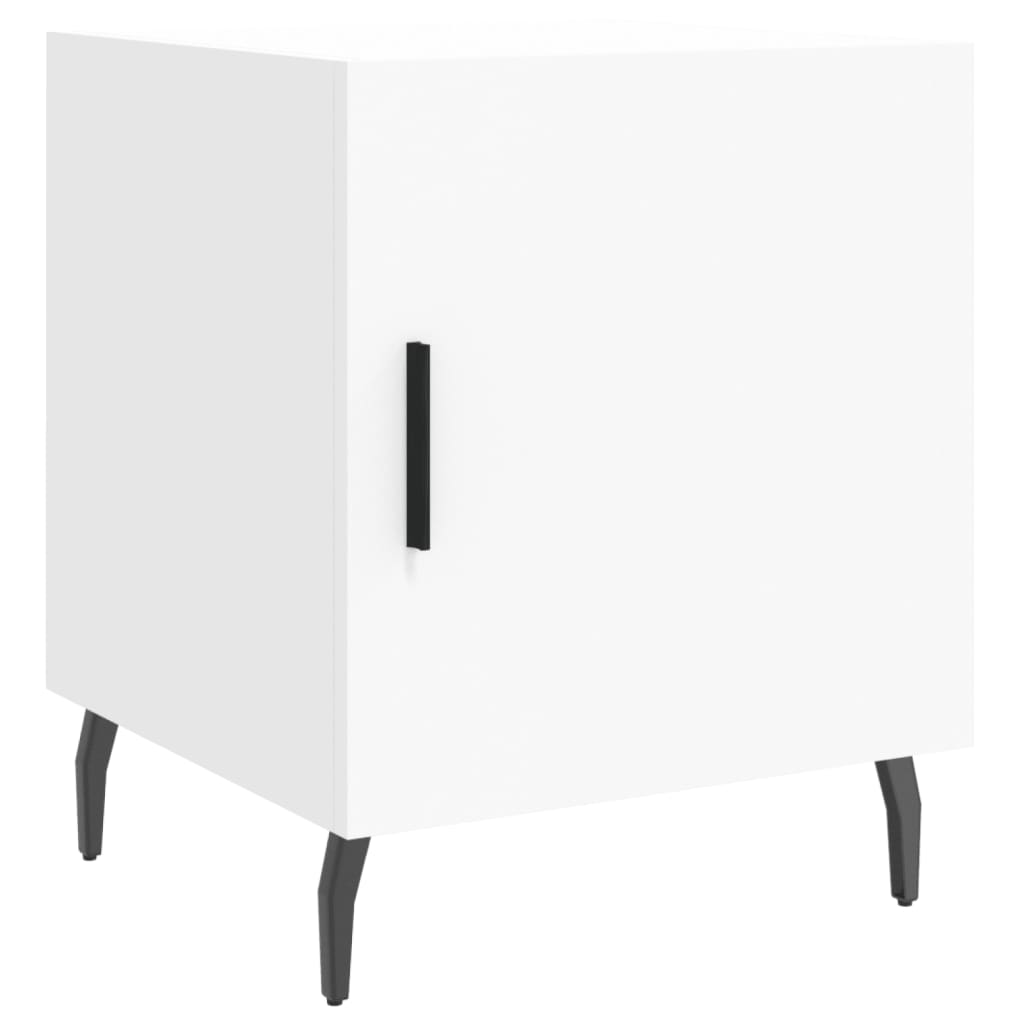vidaXL Bedside Cabinets 2 pcs White 40x40x50 cm Engineered Wood 5