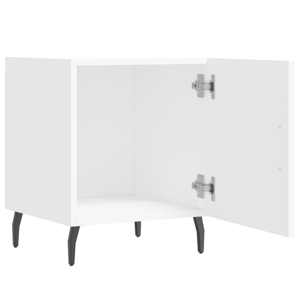 vidaXL Bedside Cabinets 2 pcs White 40x40x50 cm Engineered Wood 6