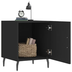 vidaXL Bedside Cabinets 2 pcs Black 40x40x50 cm Engineered Wood 3