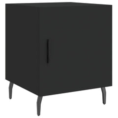 vidaXL Bedside Cabinets 2 pcs Black 40x40x50 cm Engineered Wood 6