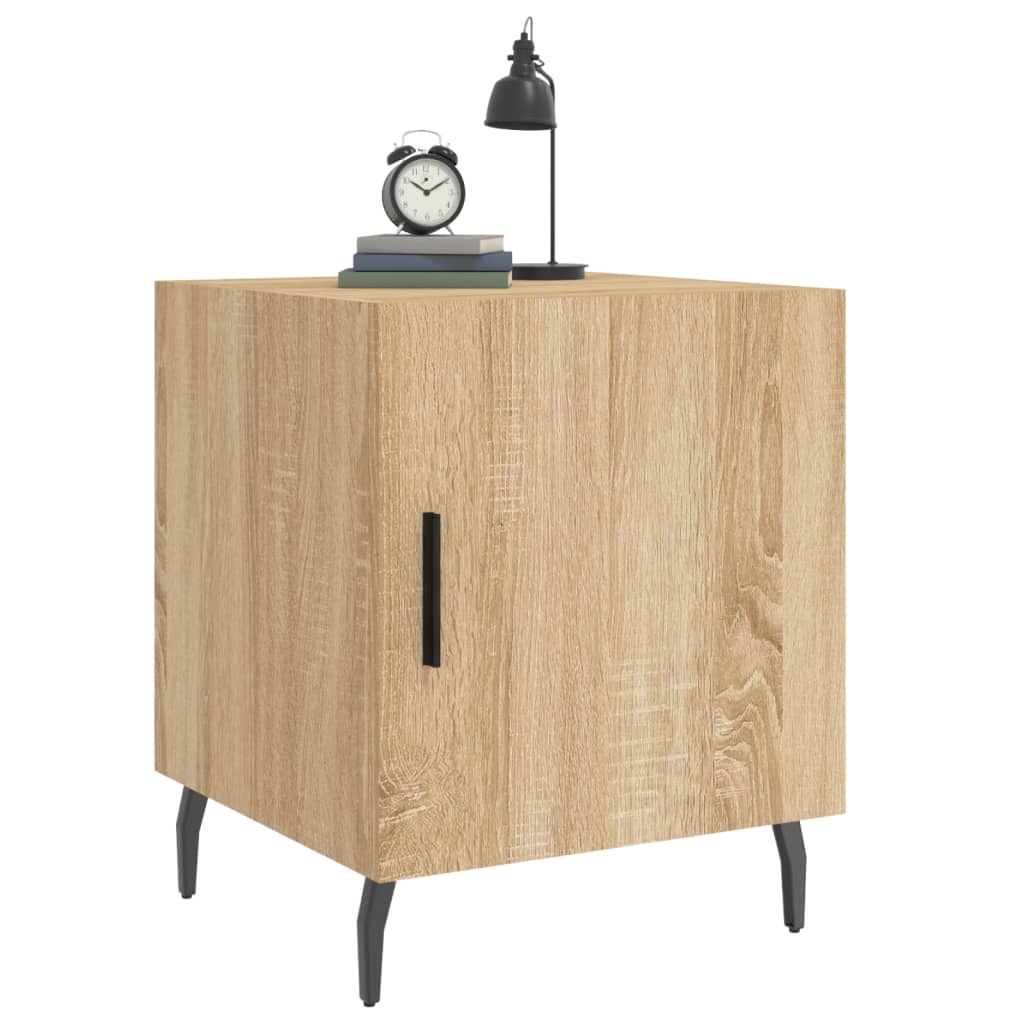 vidaXL Bedside Cabinets 2 pcs Sonoma Oak 40x40x50 cm Engineered Wood 4