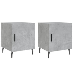 vidaXL Bedside Cabinets 2 pcs Concrete Grey 40x40x50 cm Engineered Wood 2