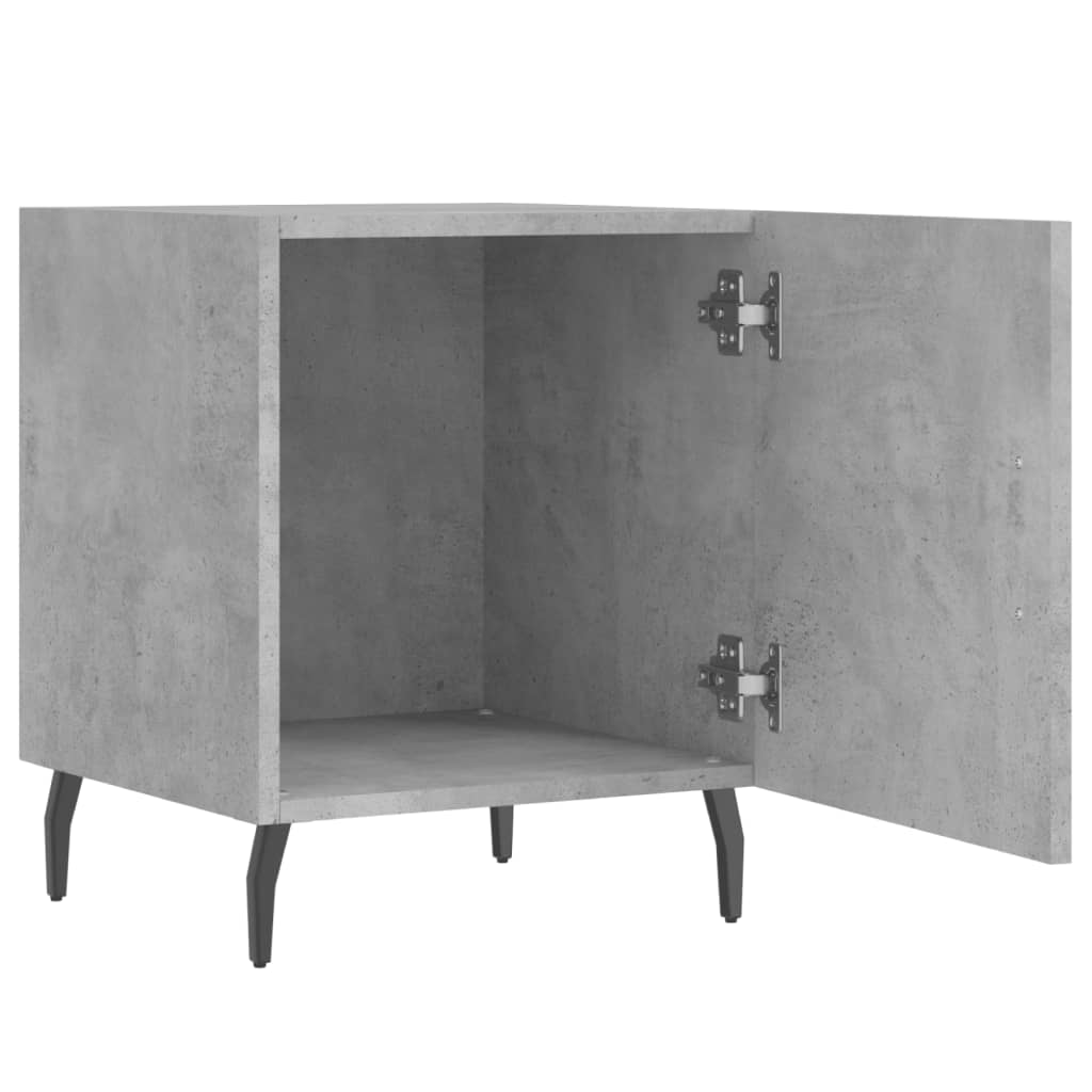 vidaXL Bedside Cabinets 2 pcs Concrete Grey 40x40x50 cm Engineered Wood 5