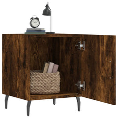 vidaXL Bedside Cabinets 2 pcs Smoked Oak 40x40x50 cm Engineered Wood 3