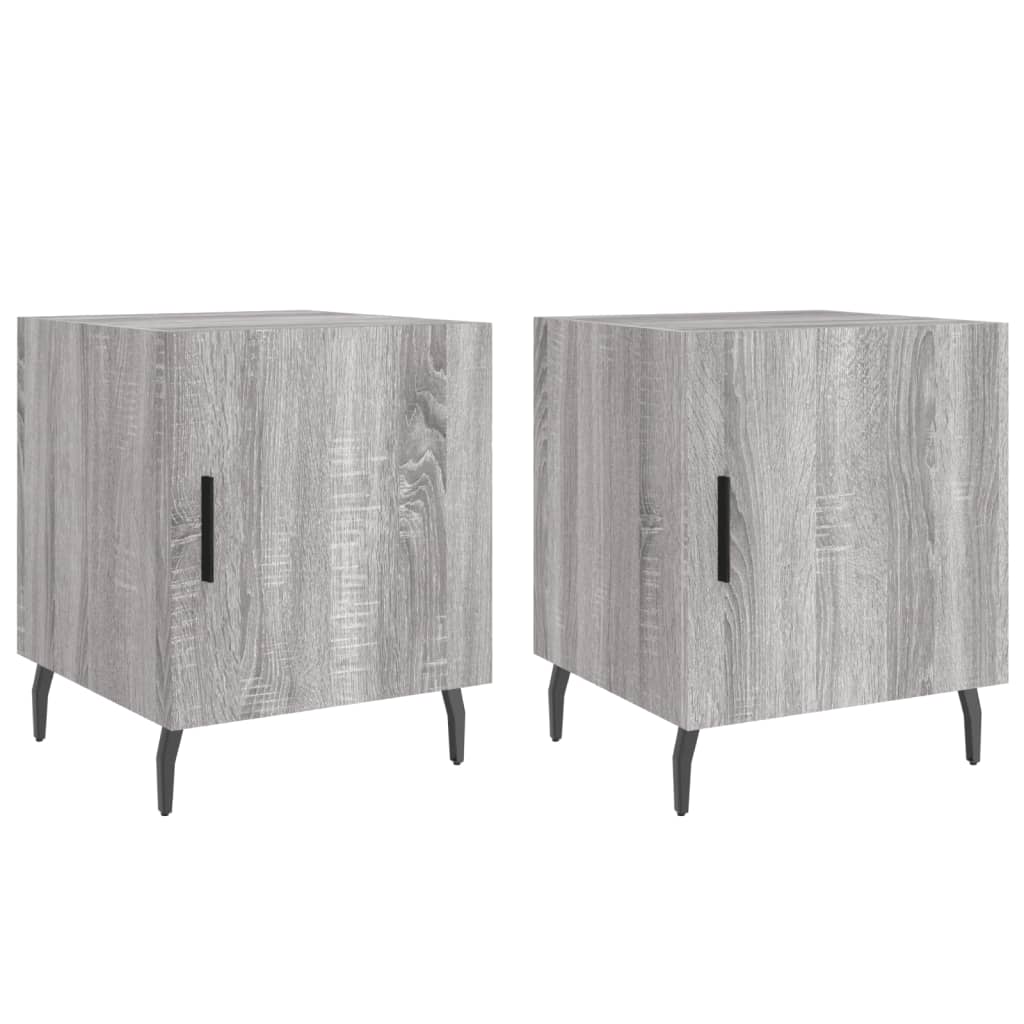 vidaXL Bedside Cabinets 2 pcs Grey Sonoma 40x40x50 cm Engineered Wood 2