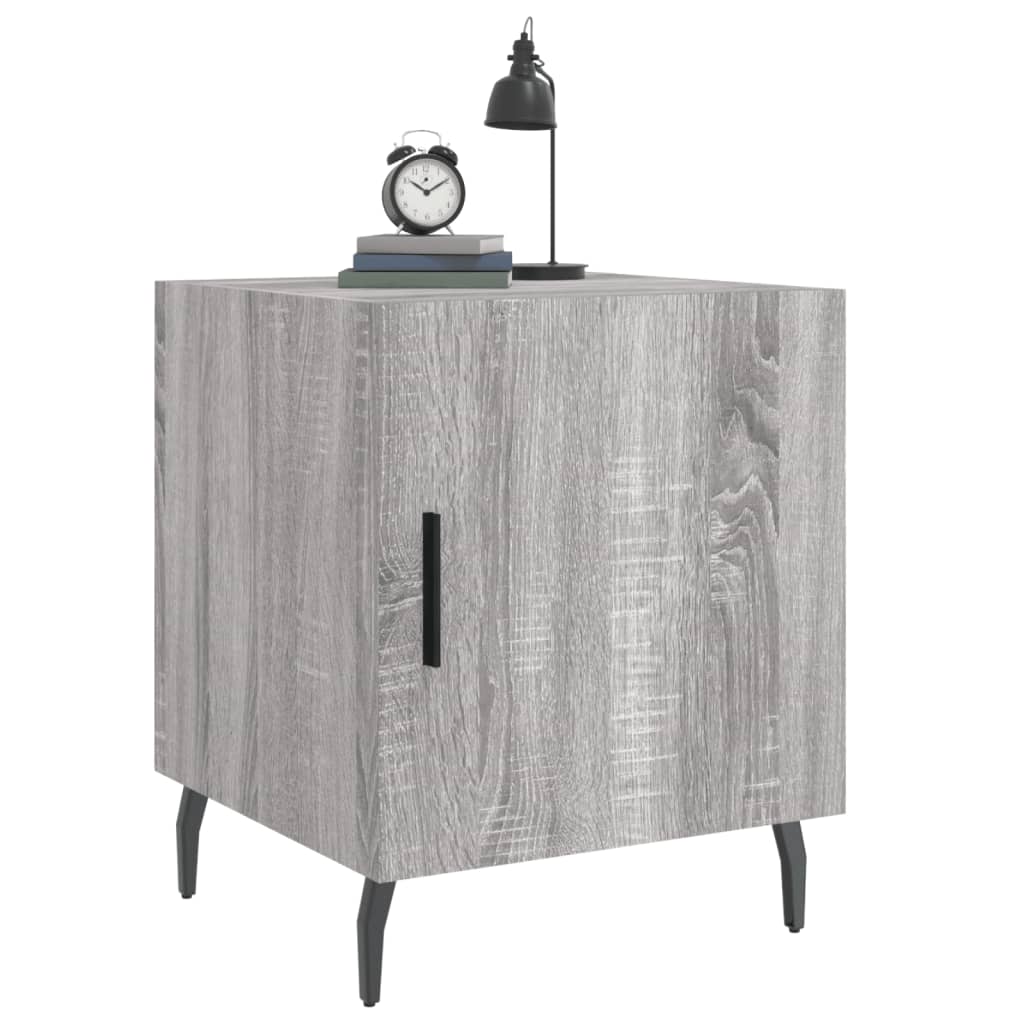 vidaXL Bedside Cabinets 2 pcs Grey Sonoma 40x40x50 cm Engineered Wood 4
