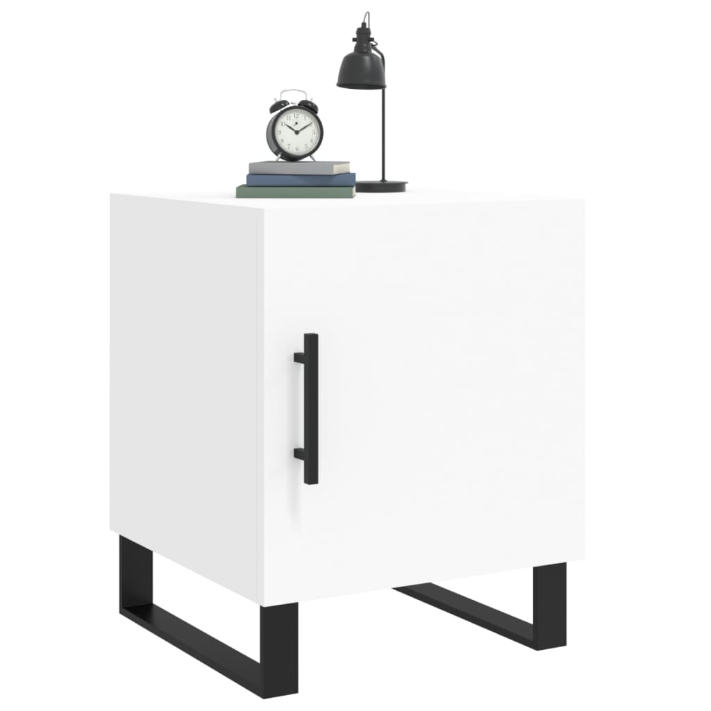 vidaXL Bedside Cabinets 2 pcs White 40x40x50 cm Engineered Wood 4