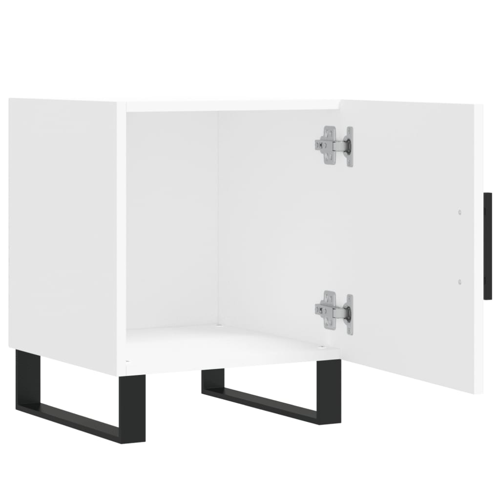 vidaXL Bedside Cabinets 2 pcs White 40x40x50 cm Engineered Wood 5