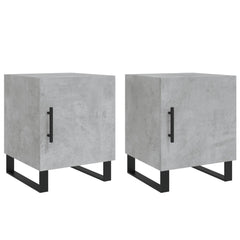 vidaXL Bedside Cabinets 2 pcs Concrete Grey 40x40x50 cm Engineered Wood 2