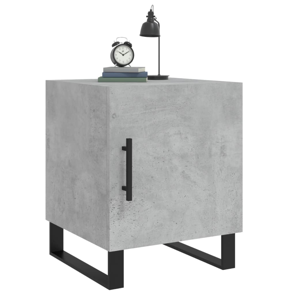 vidaXL Bedside Cabinets 2 pcs Concrete Grey 40x40x50 cm Engineered Wood 4