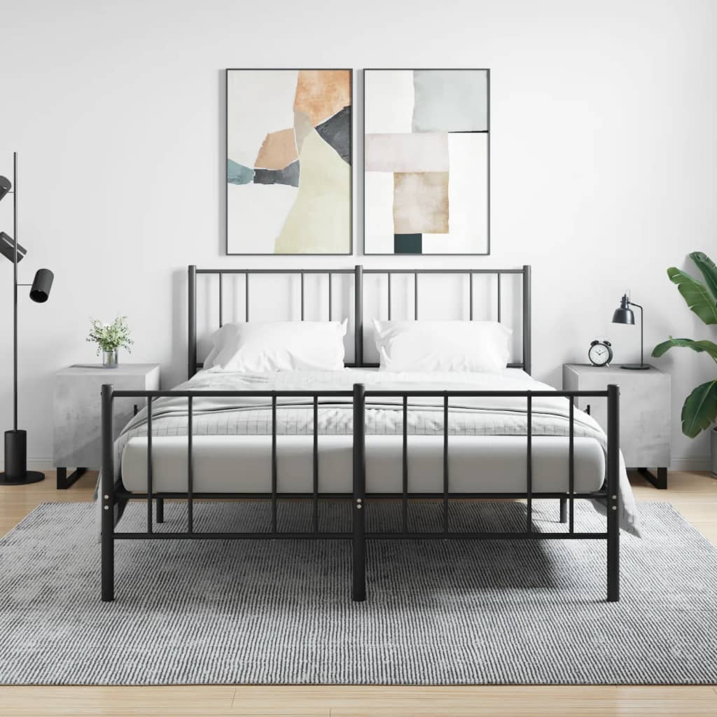 vidaXL Bedside Cabinets 2 pcs Concrete Grey 40x40x50 cm Engineered Wood 1
