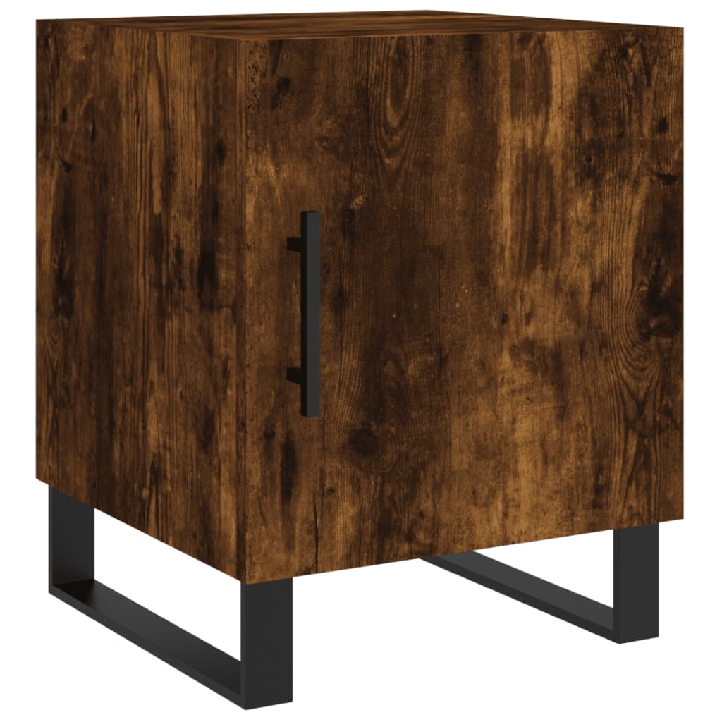 vidaXL Bedside Cabinets 2 pcs Smoked Oak 40x40x50 cm Engineered Wood 6