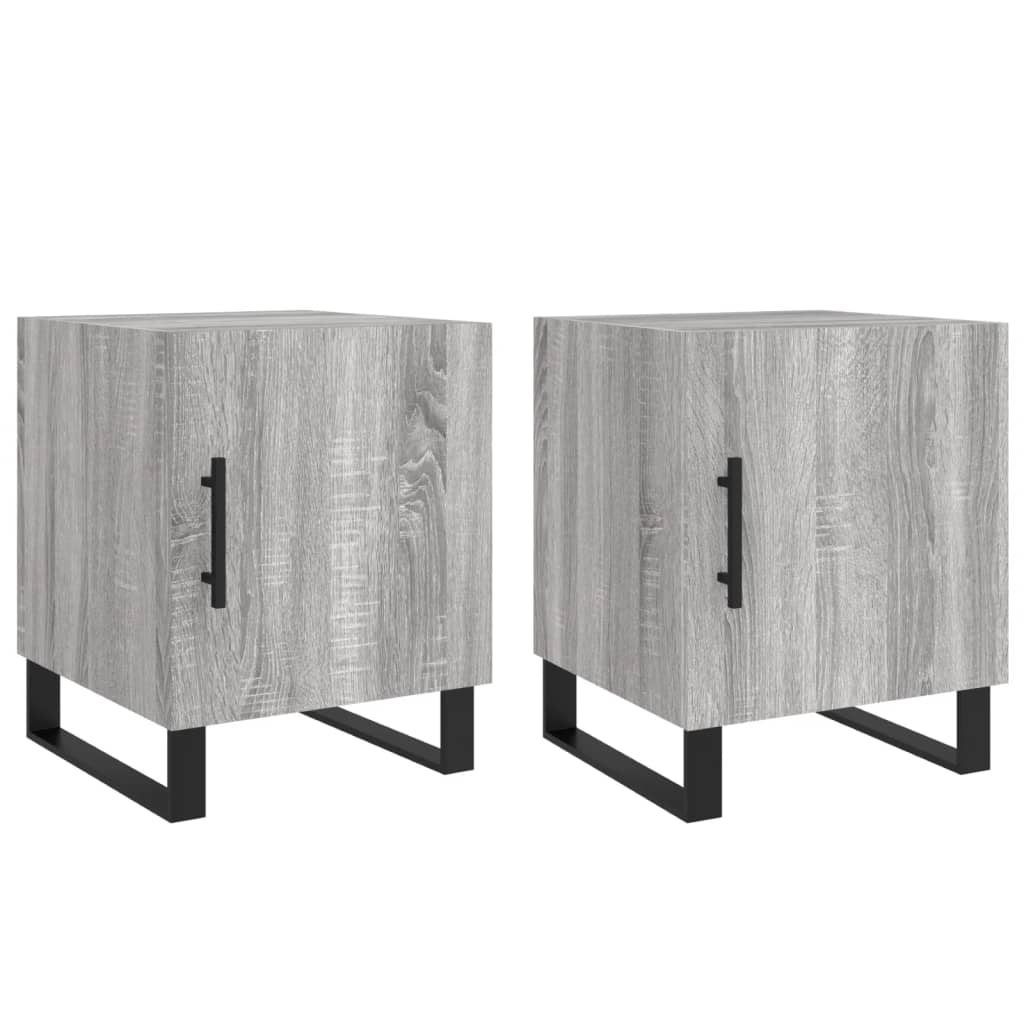 vidaXL Bedside Cabinets 2 pcs Grey Sonoma 40x40x50 cm Engineered Wood 2