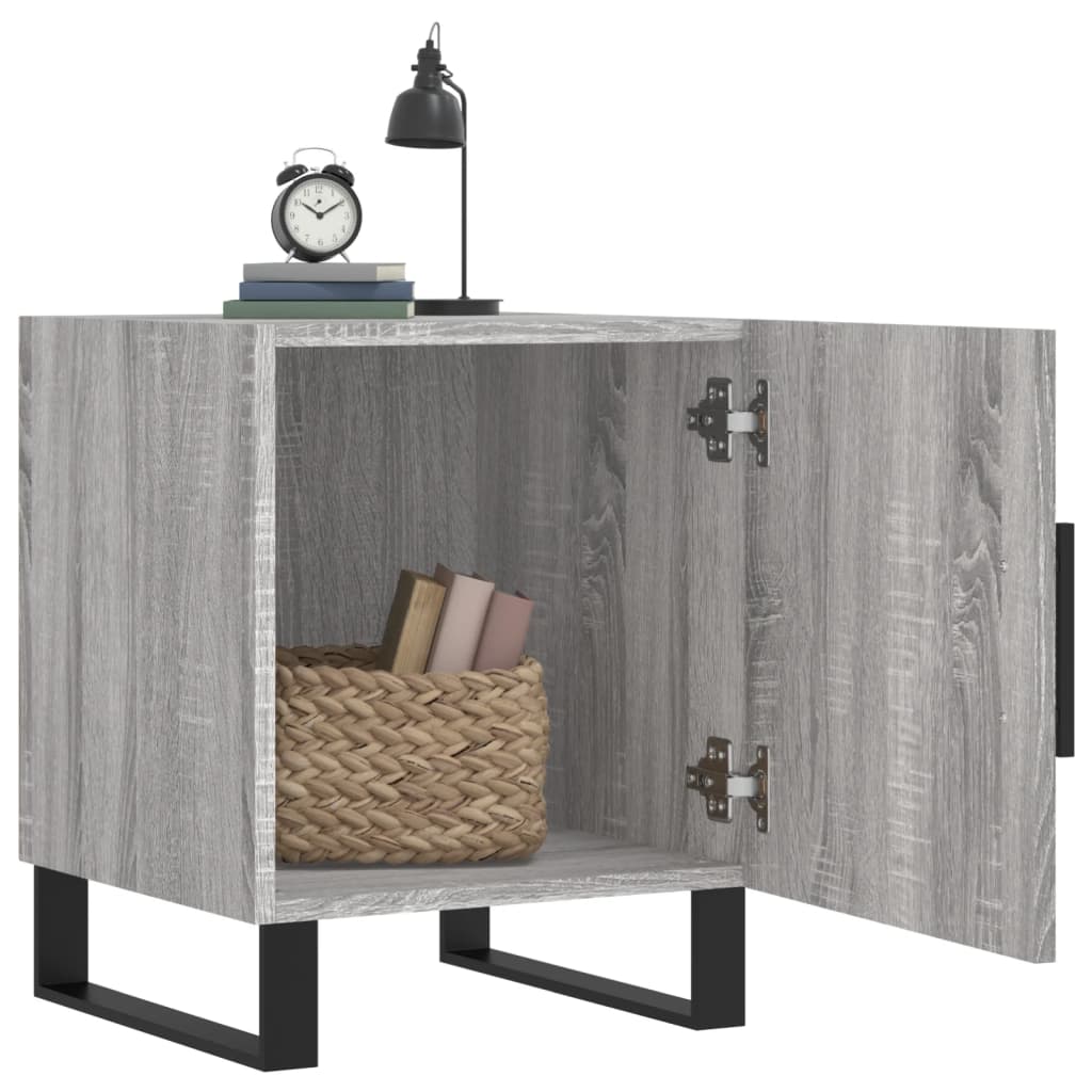 vidaXL Bedside Cabinets 2 pcs Grey Sonoma 40x40x50 cm Engineered Wood 3