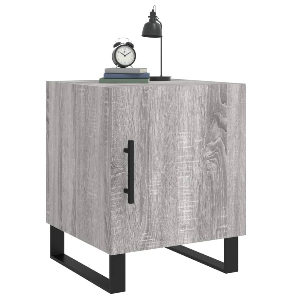 vidaXL Bedside Cabinets 2 pcs Grey Sonoma 40x40x50 cm Engineered Wood 4