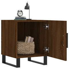vidaXL Bedside Cabinets 2 pcs Brown Oak 40x40x50 cm Engineered Wood 3