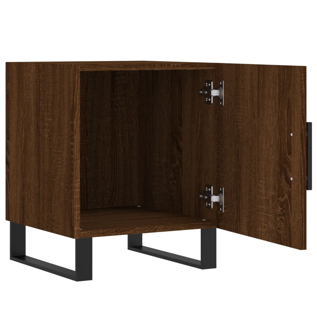 vidaXL Bedside Cabinets 2 pcs Brown Oak 40x40x50 cm Engineered Wood 5