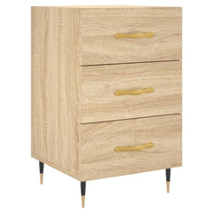 vidaXL Bedside Cabinet Sonoma Oak 40x40x66 cm Engineered Wood 2
