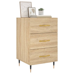 vidaXL Bedside Cabinet Sonoma Oak 40x40x66 cm Engineered Wood 3