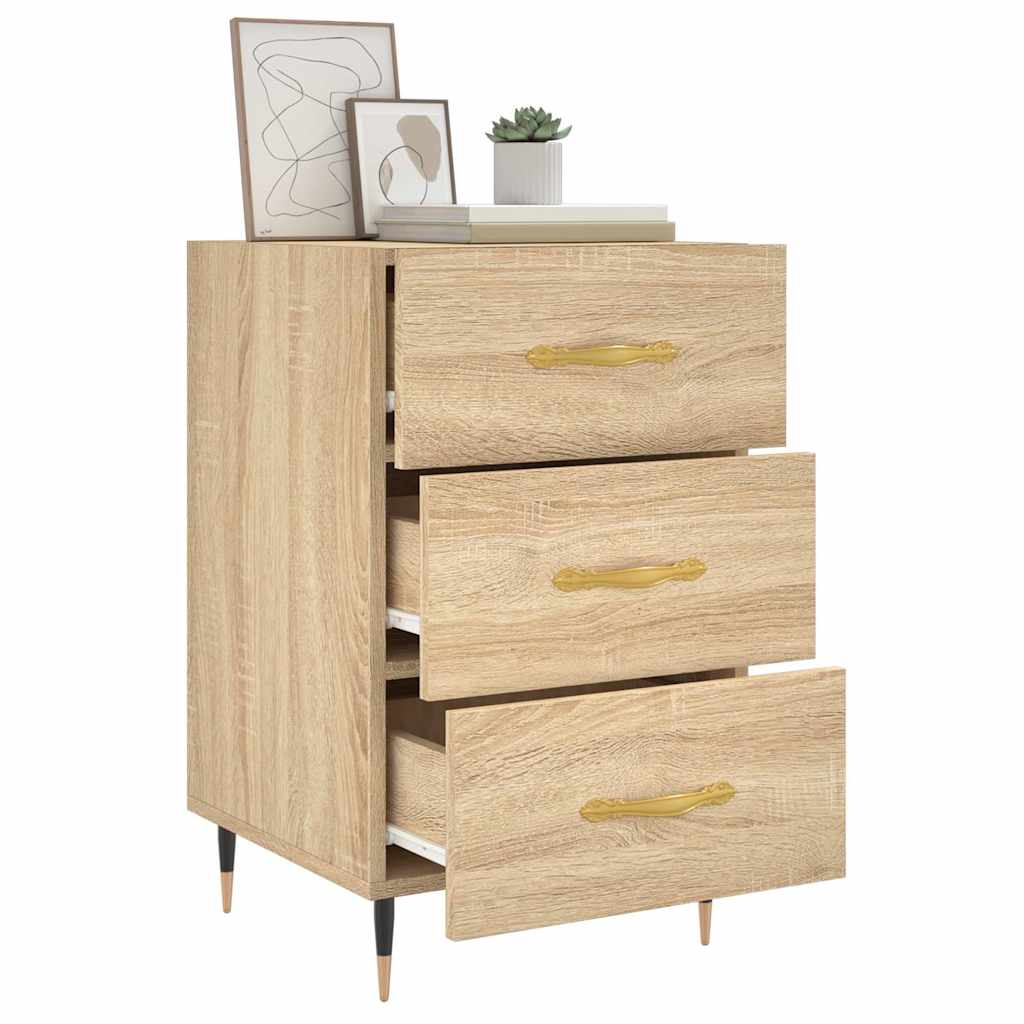 vidaXL Bedside Cabinet Sonoma Oak 40x40x66 cm Engineered Wood 4