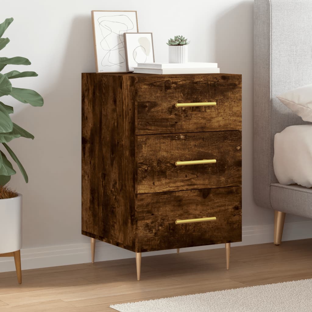 Bedside Cabinet 40x40x66 cm Engineered Wood Smoked oak