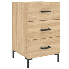 vidaXL Bedside Cabinet Sonoma Oak 40x40x66 cm Engineered Wood 2