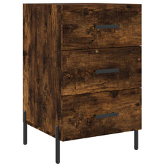 vidaXL Bedside Cabinet Smoked Oak 40x40x66 cm Engineered Wood 2