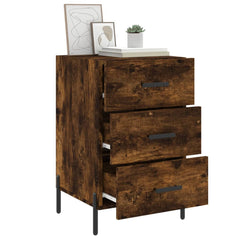 vidaXL Bedside Cabinet Smoked Oak 40x40x66 cm Engineered Wood 4