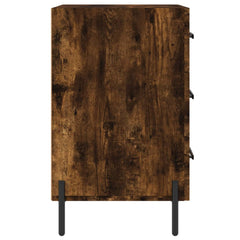 vidaXL Bedside Cabinet Smoked Oak 40x40x66 cm Engineered Wood 6