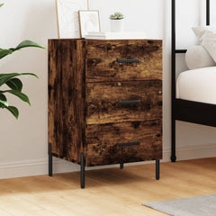 vidaXL Bedside Cabinet Smoked Oak 40x40x66 cm Engineered Wood 1
