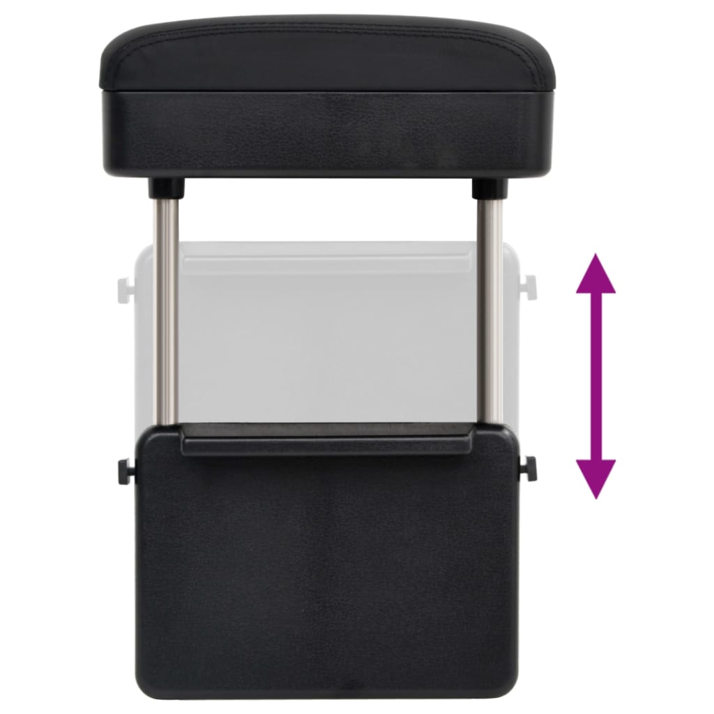 vidaXL Car Armrest Universal Black 23x8x(30-38) cm ABS 6
