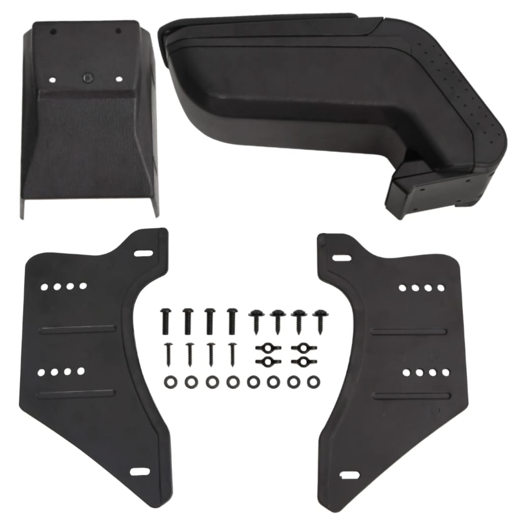 vidaXL Car Armrest Universal Black 14x30x(32-48.5) cm ABS 1