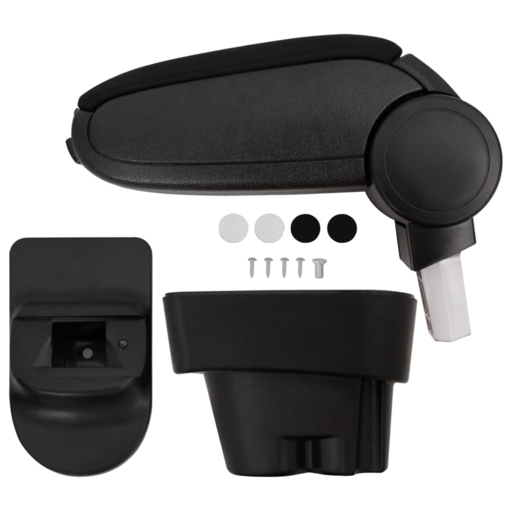 vidaXL Car Armrest Black 12x36x(33.5-48) cm ABS 1