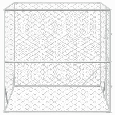 Outdoor Dog Kennel Silver 2x2x2 m Galvanised Steel