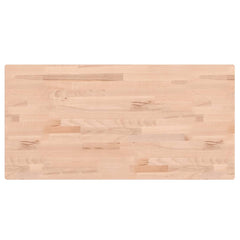 vidaXL Table Top 80x40x1.5 cm Rectangular Solid Wood Beech 2